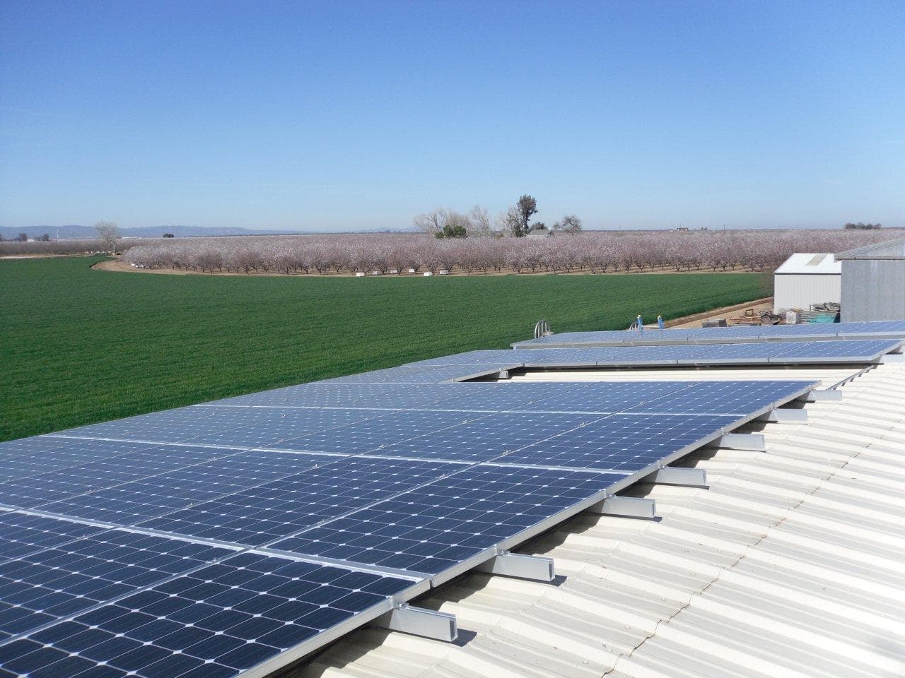 Solar panel installation on a residential home in California's Central Valley